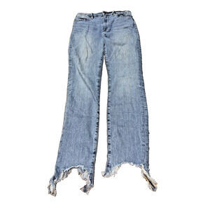 FRAME Denim Le High Skinny Light Wash Raw Hem Jeans Size 30